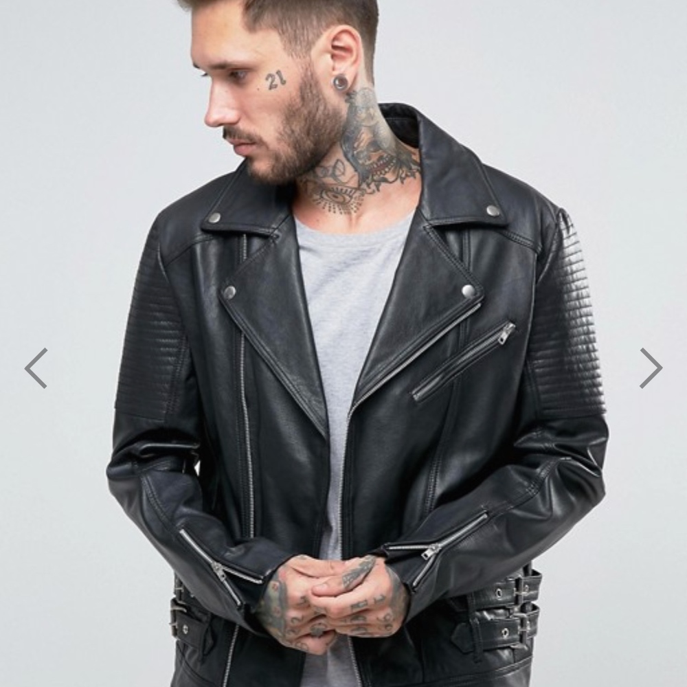 ASOS leather moto jacket